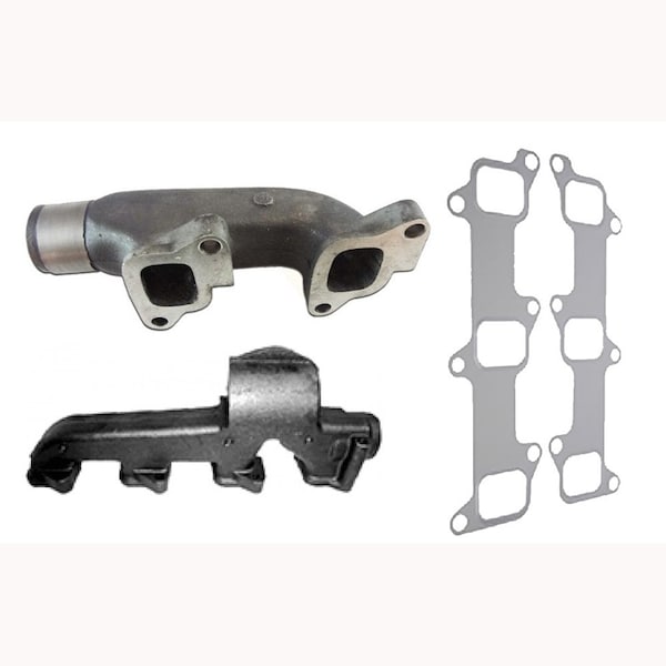 Aic Replacement Parts 2 Front & Rear Exhaust Manifold w Gaskets Fits Ford 7810 7910 8210 8530 8700 970 R0289G-MANIFOLDS - main